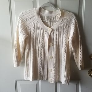 LL Bean Cable Knit Cardigan
